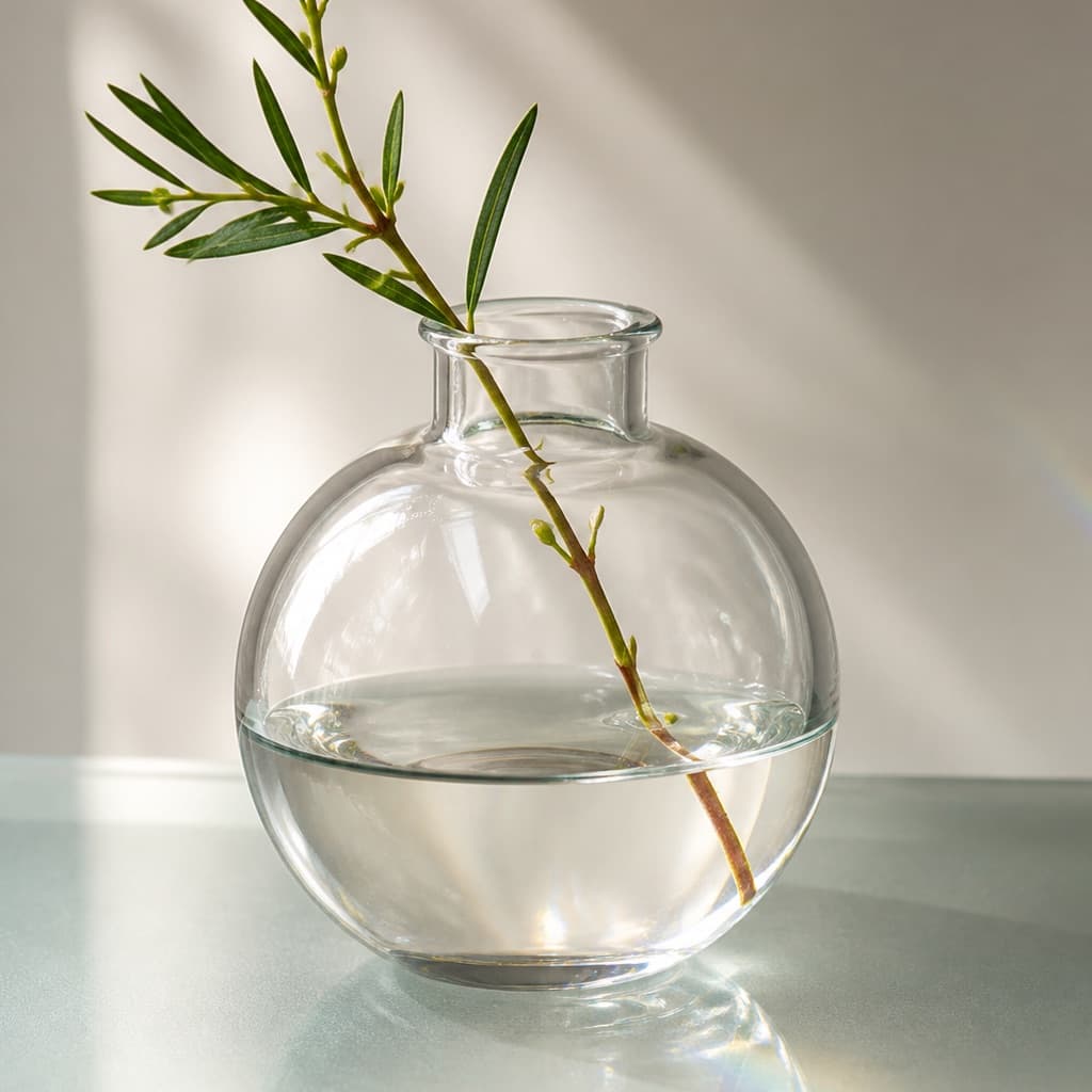 Clear Orbit Bud Vase