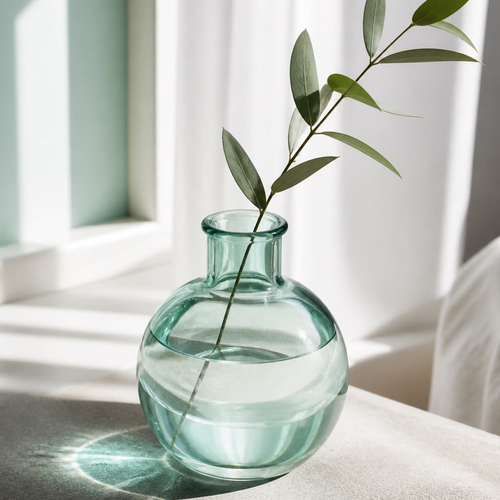 Seafoam Orbit Bud Vase